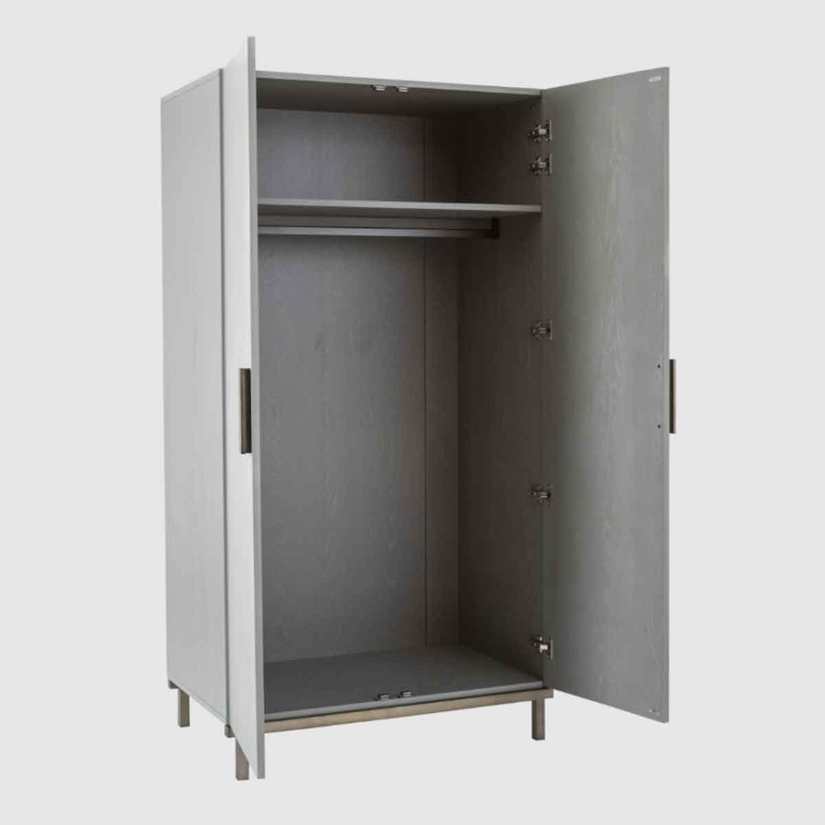 Wooden Wardrobe 100cm Wide With 2 Doors - Lilly