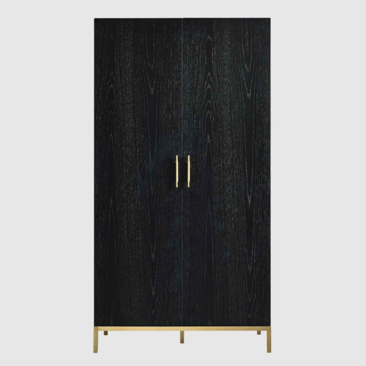 Wooden Wardrobe 100cm Wide With 2 Doors - Tulip