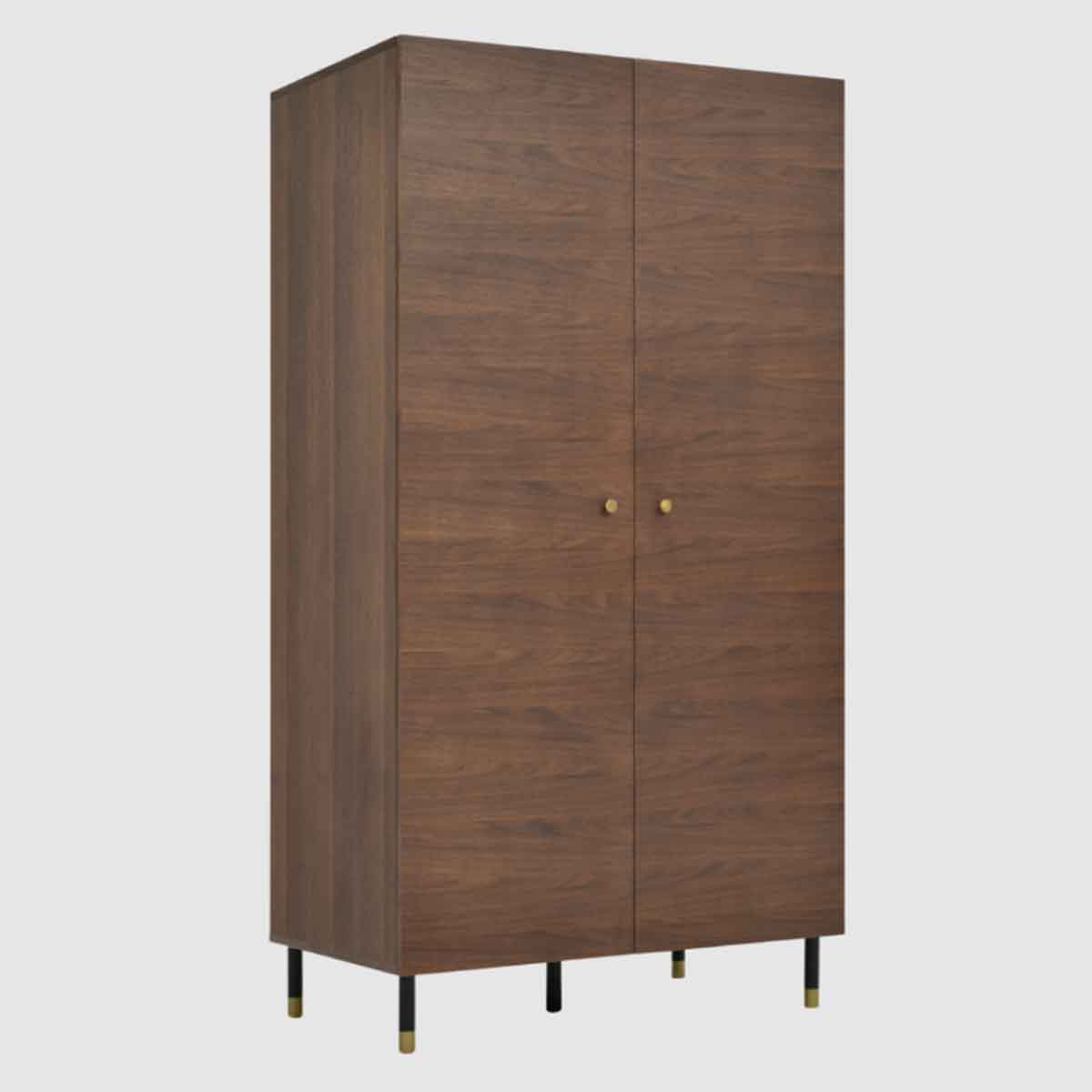 Wooden Wardrobe 100cm Wide With 2 Doors - Willow