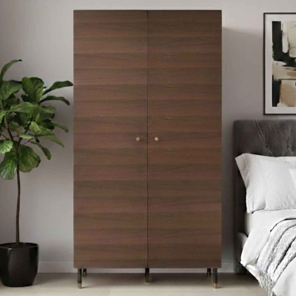 Wooden Wardrobe 100cm Wide With 2 Doors - Willow