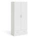 Wooden Wardrobe 170cm High With 2 Doors And 1 Drawer - Space