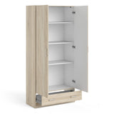 Wooden Wardrobe 170cm High With 2 Doors And 1 Drawer - Space