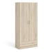 Wooden Wardrobe 170cm High With 2 Doors And 1 Drawer - Space