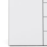 Wooden Wardrobe 175cm High With 2 Doors And 3 Drawers - Space