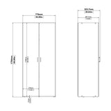 Wooden Wardrobe 175cm High With 2 Doors - Space