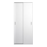 Wooden Wardrobe 175cm High With 2 Sliding Doors - Space