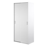 Wooden Wardrobe 175cm High With 2 Sliding Doors - Space