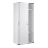 Wooden Wardrobe 175cm High With 2 Sliding Doors - Space