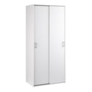 Wooden Wardrobe 175cm High With 2 Sliding Doors - Space