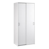 Wooden Wardrobe 175cm High With 2 Sliding Doors - Space