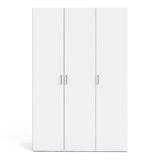 Wooden Wardrobe 175cm High With 3 Doors - Space