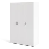 Wooden Wardrobe 175cm High With 3 Doors - Space