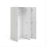 Wooden Wardrobe 175cm High With 3 Doors - Space