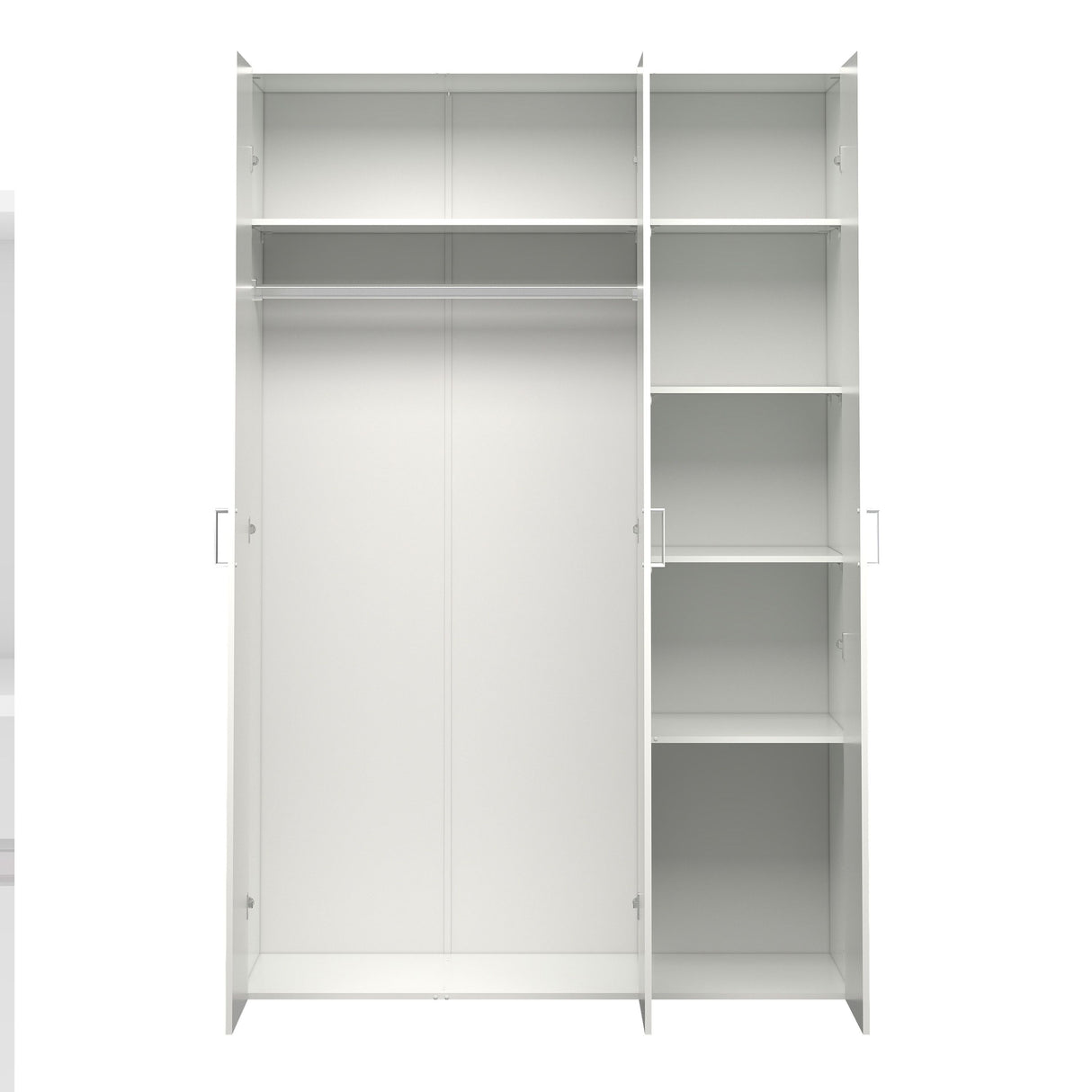 Wooden Wardrobe 175cm High With 3 Doors - Space