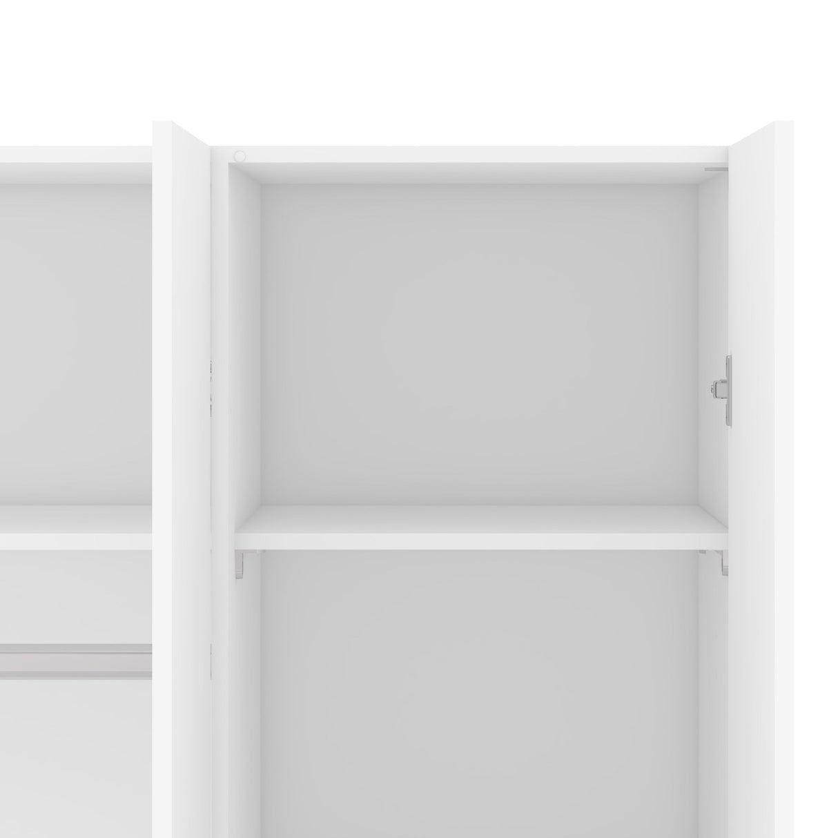 Wooden Wardrobe 175cm High With 3 Doors - Space
