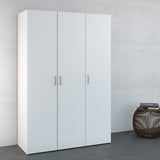 Wooden Wardrobe 175cm High With 3 Doors - Space