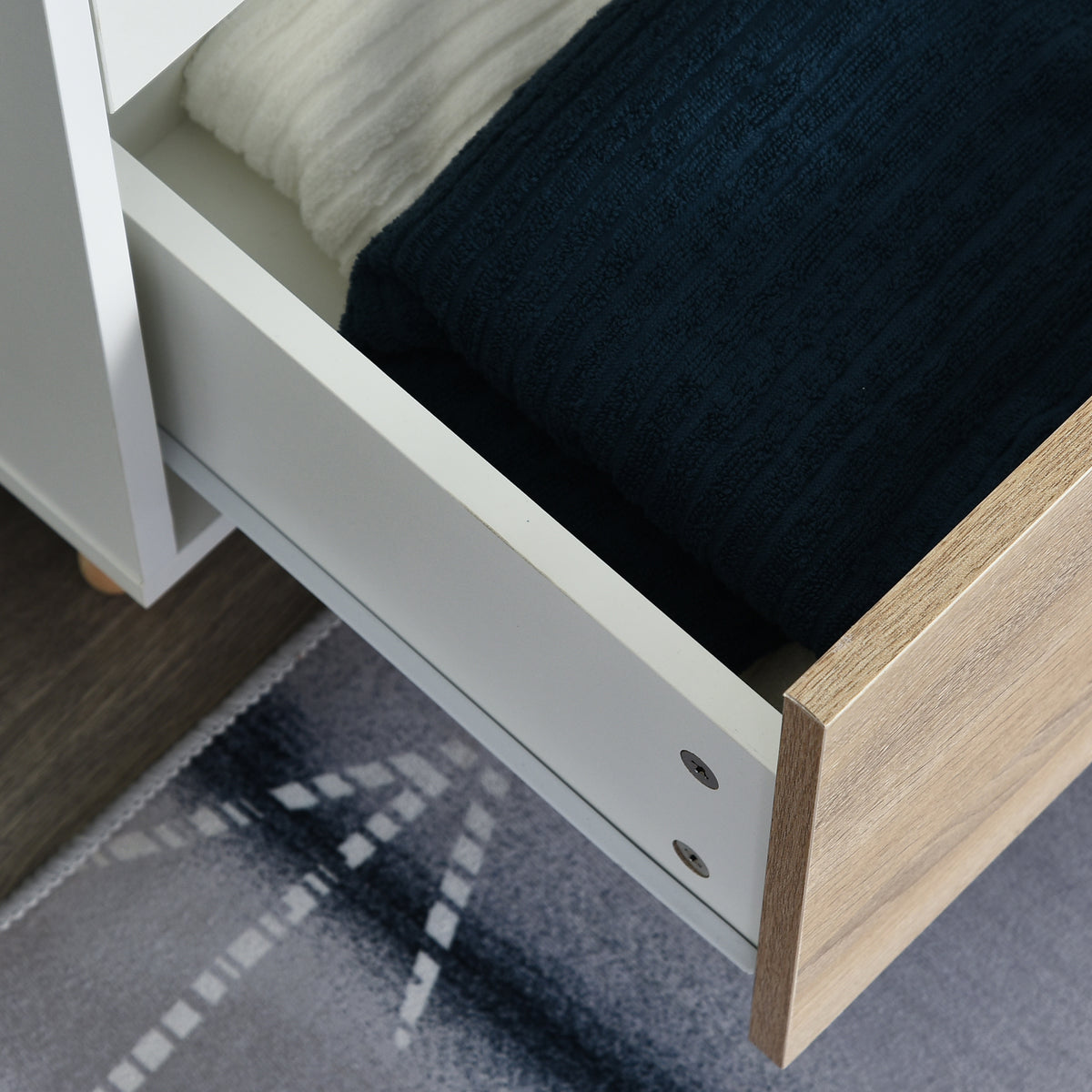 Wooden Wardrobe 180cm H x 80cm W x 40cm D With 2 Doors And 2 Drawers - Velmora