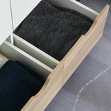 Wooden Wardrobe 180cm H x 80cm W x 40cm D With 2 Doors And 2 Drawers - Velmora