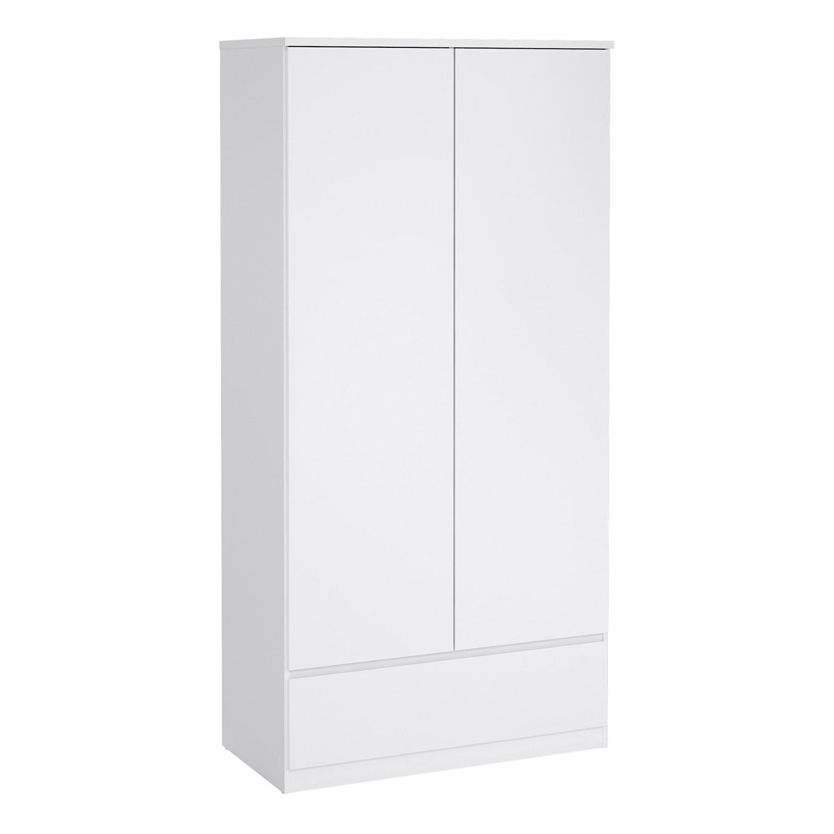 Wooden Wardrobe With 2 Doors And 1 Drawer - Naia
