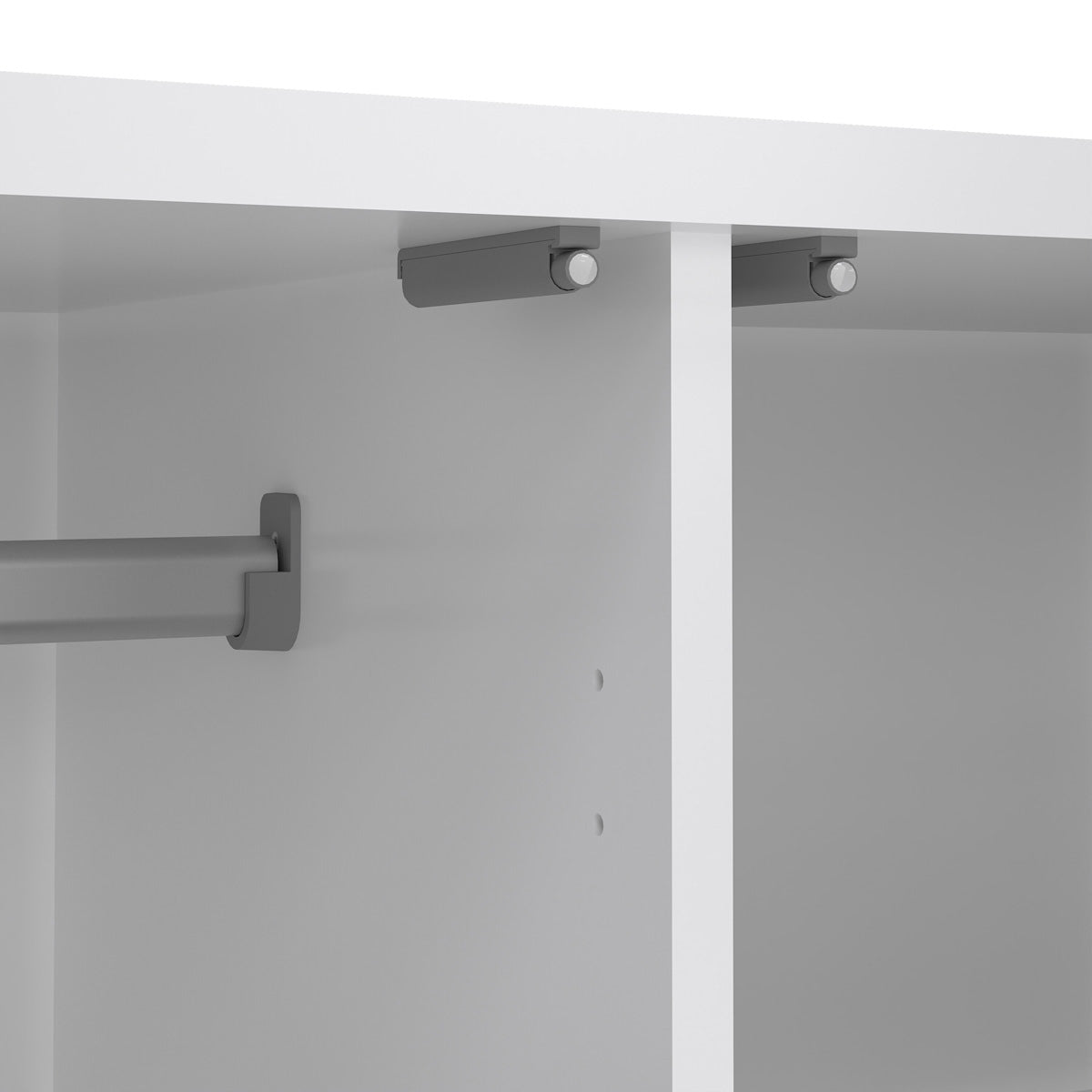 Wooden Wardrobe With 2 Doors And 1 Drawer - Naia
