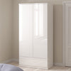 Wooden Wardrobe With 2 Doors And 1 Drawer - Naia