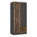 Wooden Wardrobe 87cm Wide With 2 Doors And 2 Drawers - Brooklyn
