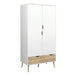 Wooden Wardrobe 98.6cm Wide With 2 Doors And 2 Drawers - Oslo