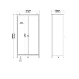 Wooden Wardrobe With 2 Doors - Madrid