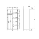 Wooden Wardrobe With 2 Doors - Madrid