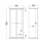 Wooden Wardrobe With 2 Doors - Paris