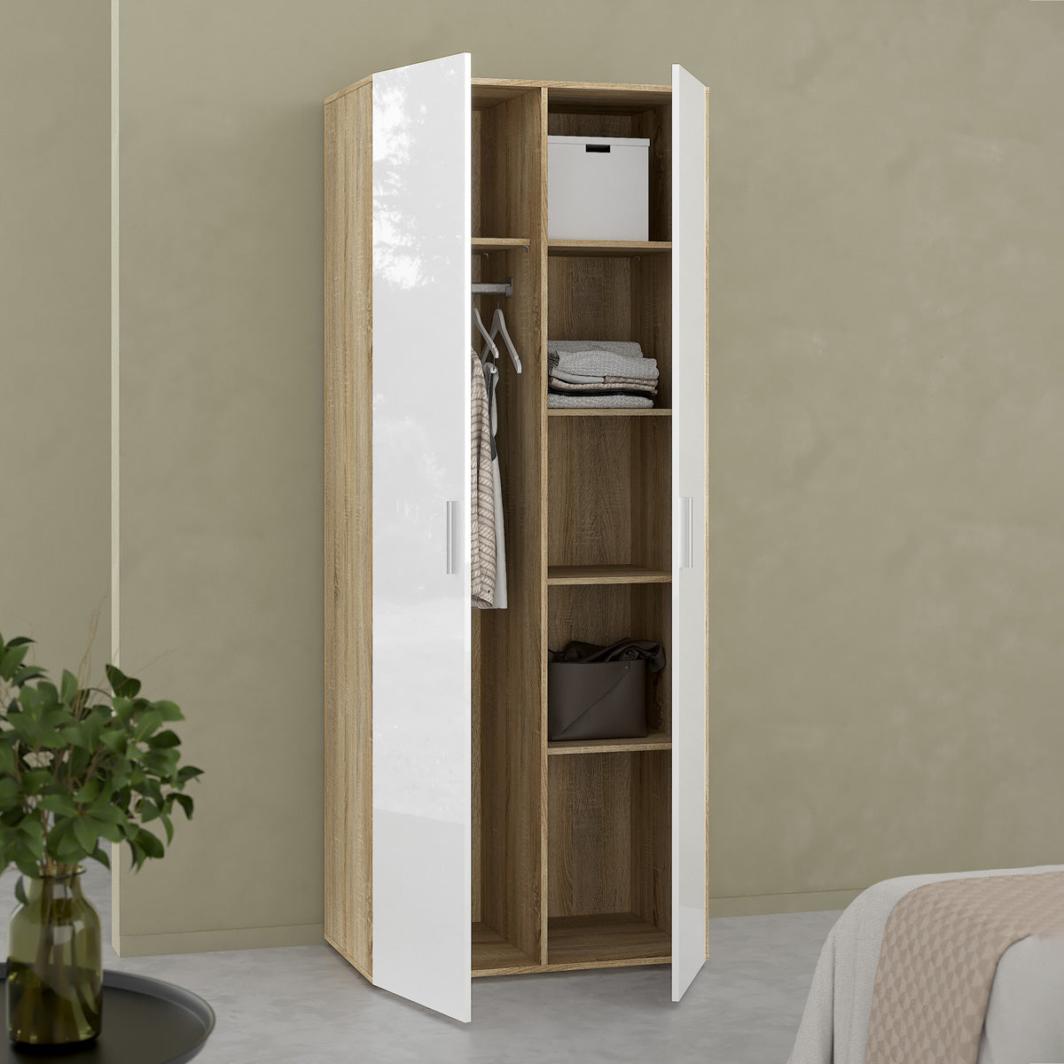 Wooden Wardrobe With 2 Doors - Pepe