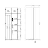 Wooden Wardrobe With 2 Doors - Pepe