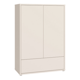 Wooden Wardrobe With 2 Push-to-Open Doors And Drawer - Alice Springs