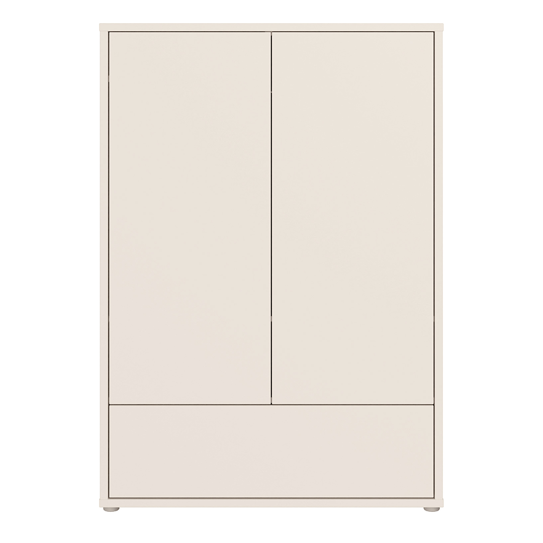 Wooden Wardrobe With 2 Push-to-Open Doors And Drawer - Alice Springs