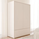Wooden Wardrobe With 2 Push-to-Open Doors And Drawer - Alice Springs
