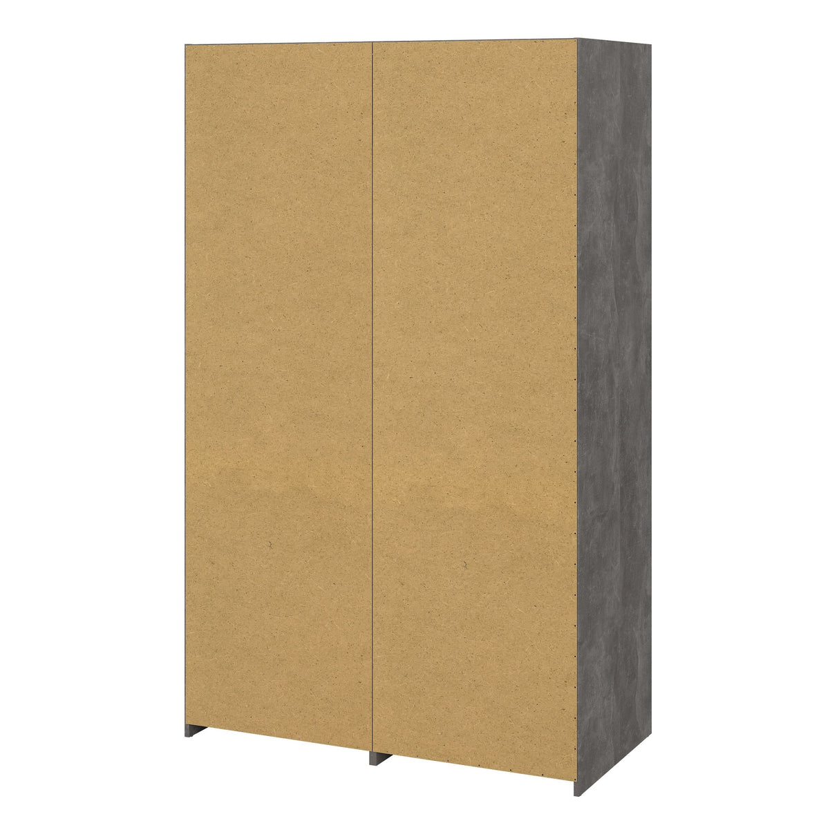 Wooden Wardrobe With 2 Sliding Doors And 2 Drawers - Line