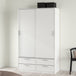 Wooden Wardrobe 121.2cm Wide With 2 Sliding Doors And 4 Drawers - Line