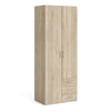 Wooden Wardrobe 200cm High With 2 Doors And 3 Drawers - Space