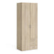 Wooden Wardrobe 200cm High With 2 Doors And 3 Drawers - Space