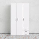 Wooden Wardrobe 200cm High With 3 Doors And 3 Drawers - Space