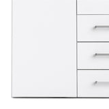 Wooden Wardrobe 200cm High With 4 Doors And 3 Drawers - Space