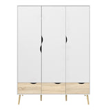 Wooden Wardrobe With 3 Doors And 3 Drawers - Oslo