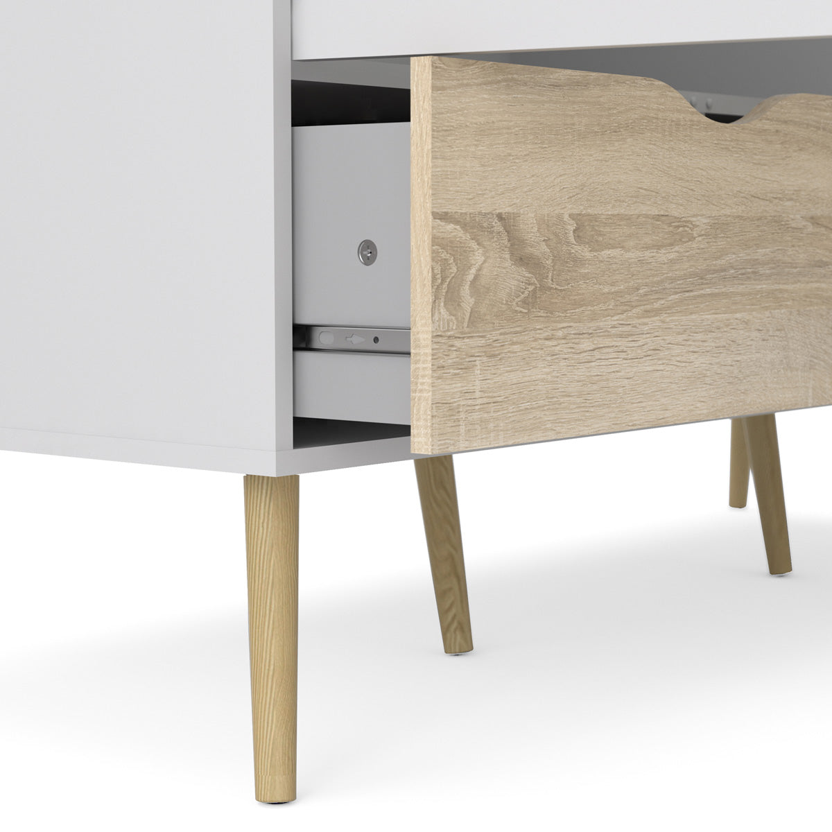Wooden Wardrobe With 3 Doors And 3 Drawers - Oslo