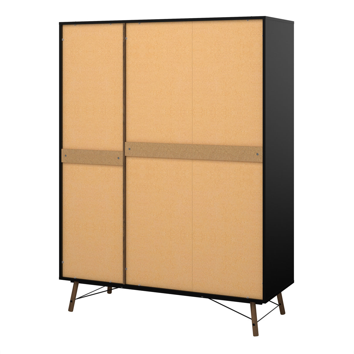 Wooden Wardrobe With 3 Doors And 3 Drawers - Ry