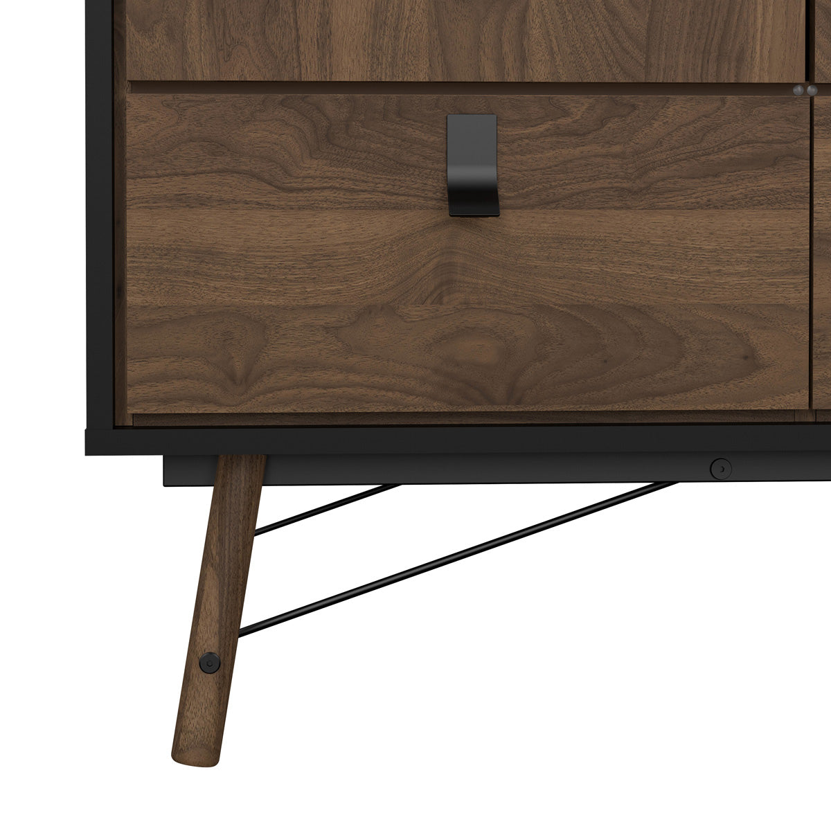 Wooden Wardrobe With 3 Doors And 3 Drawers - Ry