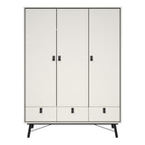 Wooden Wardrobe With 3 Doors And 3 Drawers - Ry