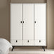 Wooden Wardrobe 150.2cm Wide With 3 Doors And 3 Drawers - Ry