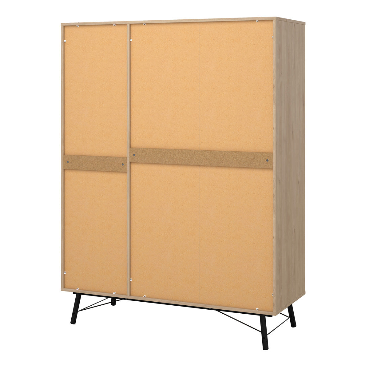 Wooden Wardrobe With 3 Doors And 3 Drawers - Ry