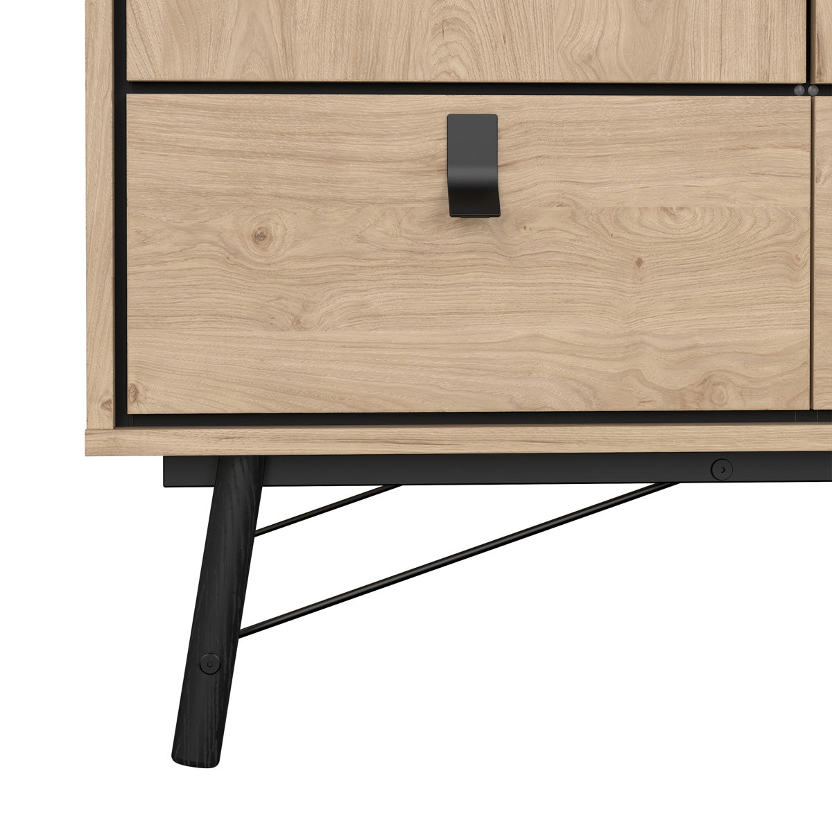 Wooden Wardrobe With 3 Doors And 3 Drawers - Ry