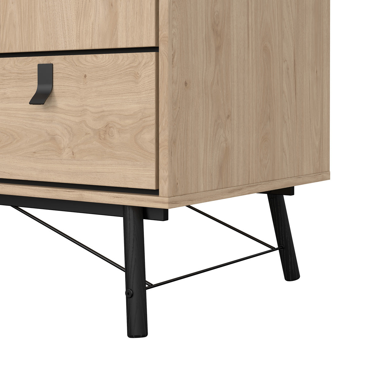 Wooden Wardrobe With 3 Doors And 3 Drawers - Ry